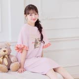 アニマルプリントチェックフリルワンピースルームウェア | Dazzy | 詳細画像2 