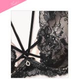 【EFサイズ】ビターサテンコード脇高ブラジャー&バック透けフルバックショーツ | Dazzy | 詳細画像11
