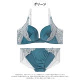クラッシーサテンレース脇高ブラジャー&フルバックショーツ | Dazzy | 詳細画像8 