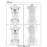 ミルキーリボンレースアップ脇高ブラジャー&バック透けフルバックショーツ | Dazzy | 詳細画像13