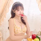 【EFサイズ】シトラスフルールシフォンブラジャー&フルバックショーツ | Dazzy | 詳細画像3