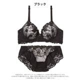 【EFサイズ】エレガンスフラワーブーケ脇高ブラジャー&フルバックショーツ | Dazzy | 詳細画像10