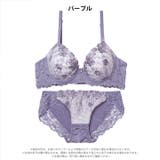 【EFサイズ】エレガンスフラワーブーケ脇高ブラジャー&フルバックショーツ | Dazzy | 詳細画像9