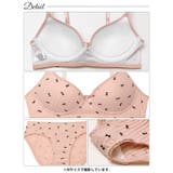 【ノンワイヤー】ガーリーリボンワッフルブラジャー&フルバックショーツ | Dazzy | 詳細画像12