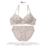 【ノンワイヤー】ガーリーリボンワッフルブラジャー&フルバックショーツ | Dazzy | 詳細画像7