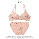 【ノンワイヤー】ガーリーリボンワッフルブラジャー&フルバックショーツ | Dazzy | 詳細画像8