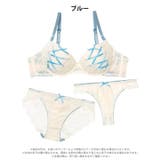 【3点セット】ガーリーリボンレースアップブラジャー&フルバック&Tバックショーツ | Dazzy | 詳細画像10 