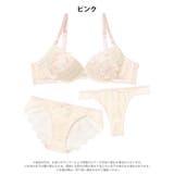 【3点セット】ガーリーリボンレースアップブラジャー&フルバック&Tバックショーツ | Dazzy | 詳細画像9 