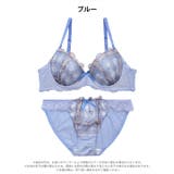 【EFサイズ】チェックフラワーチュールブラジャー&フルバックショーツ | Dazzy | 詳細画像9 