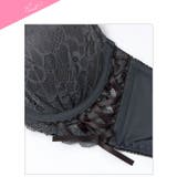 【EFサイズ】スピンドルリボンレース脇高ブラジャー&バック透けTバックショーツ | Dazzy | 詳細画像10 