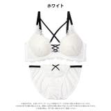 センシュアルレースアップ脇高ブラジャー&フルバックショーツ | Dazzy | 詳細画像8 
