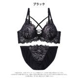 センシュアルレースアップ脇高ブラジャー&フルバックショーツ | Dazzy | 詳細画像9 