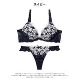 ムーンライトフルール脇高ブラジャー&バック透けTバックショーツ | Dazzy | 詳細画像9 