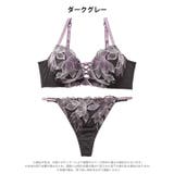 ボタニカルリボンレースアップ脇高ブラジャー&Tバックショーツ | Dazzy | 詳細画像12
