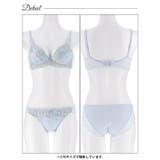トゥウィンクルフルールローズ脇高ブラジャー&フルバックショーツ | Dazzy | 詳細画像12