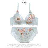グレイスフラワーガーデン脇高ブラジャー&フルバックショーツ | Dazzy | 詳細画像9