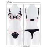 メルティリボンレースアップブラジャー&Tバックショーツ | Dazzy | 詳細画像12