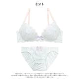 【ノンワイヤー】エフェメールルナミネットブラジャー&フルバックショーツ | Dazzy | 詳細画像8 