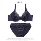 【EFサイズ】スパークルダークフラワーブラジャー&フルバックショーツ | Dazzy | 詳細画像9 