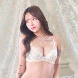 【ノンワイヤー】ミルキーブルーミングフラワーブラジャー＆フルバックショーツ | Dazzy | 詳細画像3 