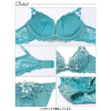 ブライトフルールエンブロイダリー脇高ブラジャー&フルバックショーツ | Dazzy | 詳細画像14