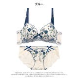 ナチュラルフルールスカラップ脇高ブラジャー&フルバックショーツ | Dazzy | 詳細画像10 
