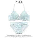 パステルトロピカルフルール脇高ブラジャー&フルバックショーツ | Dazzy | 詳細画像10