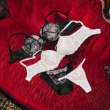 【3点セット】ラグジュアリーチュールレース脇高ブラジャー&フルバック&Tバックシ… | Dazzy | 詳細画像13