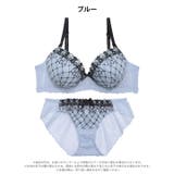 クラシックリボンレースブラジャー&バック透けフルバックショーツ | Dazzy | 詳細画像12