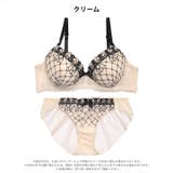 【EFサイズ】クラシックリボンレースブラジャー&バック透けフルバックショーツ | Dazzy | 詳細画像11