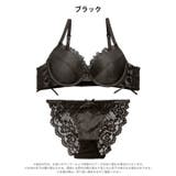 デニムリボンレースアップブラジャー&バック透けフルバックショーツ | Dazzy | 詳細画像10 