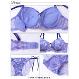 グレイスハイドレンジアコードブラジャー&サイド紐バック透けフルバックショーツ | Dazzy | 詳細画像18