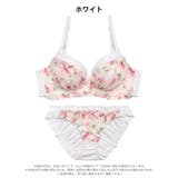 チャーミングフラワーシフォン脇高ブラジャー&フルバックショーツ | Dazzy | 詳細画像12