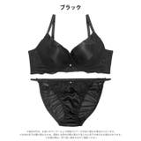 シャイニーサテンカシュクール脇高ブラジャー&フルバックショーツ | Dazzy | 詳細画像10