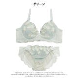 シャイニーブロッサム脇高ブラジャー&フルバックショーツ | Dazzy | 詳細画像10 