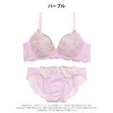 シャイニーブロッサム脇高ブラジャー&フルバックショーツ | Dazzy | 詳細画像9 