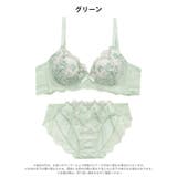 パステルファンシーフラワー脇高ブラジャー&フルバックショーツ | Dazzy | 詳細画像8 