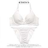 モノトーンシアーレースブラジャー&バック透けフルバックショーツ | Dazzy | 詳細画像9 