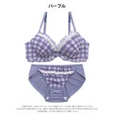 ガーリーチェックフラワーブラジャー&フルバックショーツ | Dazzy | 詳細画像10 