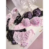 【三上悠亜着用】ブルームリボンレース脇高ブラジャー&バック透けフルバックショーツ | Dazzy | 詳細画像12 
