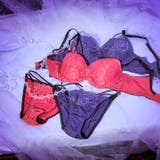 ビビッドカシュクールレース脇高ブラジャー&フルバックショーツ | Dazzy | 詳細画像8