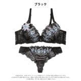 スパークルフラワーレースブラジャー&バック透けTバックショーツ | Dazzy | 詳細画像13 