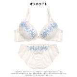 【EFサイズ】スパークルフラワーレースブラジャー&バック透けフルバックショーツ | Dazzy | 詳細画像14 