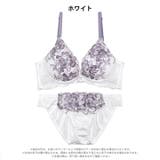 エレガントブロッサム脇高ブラジャー&フルバックショーツ | Dazzy | 詳細画像9