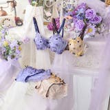リボンフラワーブーケ脇高ブラジャー&フルバックショーツ | Dazzy | 詳細画像7