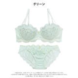 クラシカルプチフラワー脇高ブラジャー&フルバックショーツ | Dazzy | 詳細画像10 