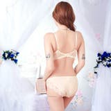 フェミニンブルームレース脇高ブラジャー&フルバックショーツ | Dazzy | 詳細画像6