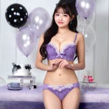 【3点セット】シャイニーフリルシフォン脇高ブラジャー&フルバック&Tバックショー… | Dazzy | 詳細画像5