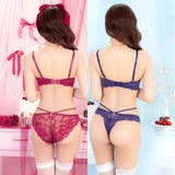 【三上悠亜着用】【3点セット】フラワーレースリボンコードブラジャー&バック透けフ… | Dazzy | 詳細画像7