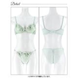 【EFサイズ】ペールピオニーブルーム脇高ブラジャー&バック透けフルバックショーツ | Dazzy | 詳細画像17